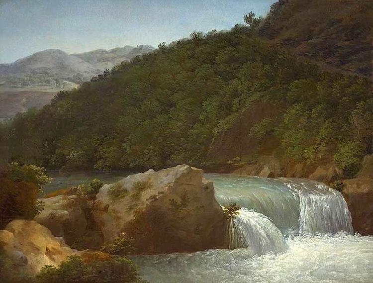 Jean-Joseph-Xavier Bidauld View of the Cascade of the Gorge near Allevard Norge oil painting art